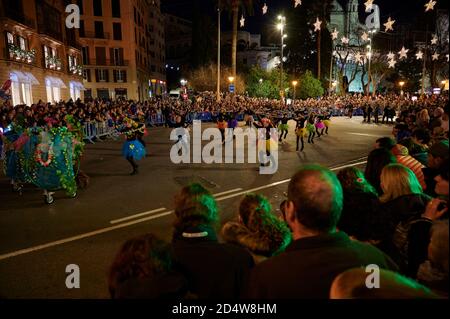 Three Kings Parade, Palma, Mallorca, Spagna Foto Stock