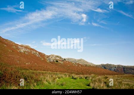 Timley Knott sulle pendici meridionali del Vecchio Di Coniston Coniston il Lake District National Park Cumbria Inghilterra Foto Stock