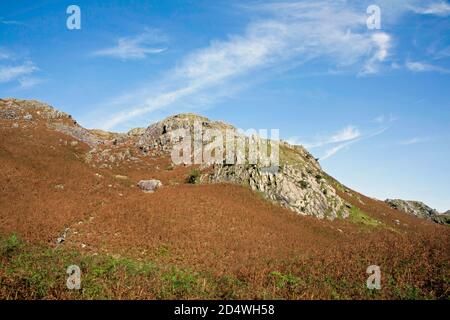 Timley Knott sulle pendici meridionali del Vecchio Di Coniston Coniston il Lake District National Park Cumbria Inghilterra Foto Stock