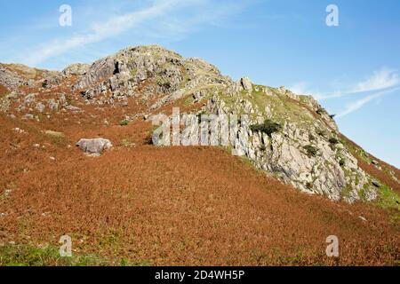 Timley Knott sulle pendici meridionali del Vecchio Di Coniston Coniston il Lake District National Park Cumbria Inghilterra Foto Stock