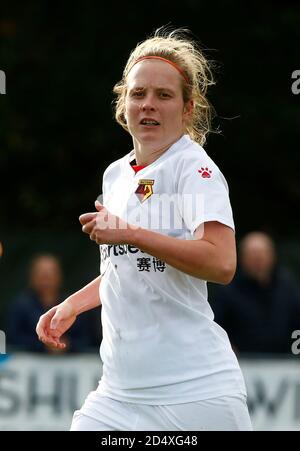 Horley, Regno Unito. 11 Ottobre 2020. Anne Meiwald di Watford Ladies durante la Lega nazionale delle donne del fa - la divisione di Premier meridionale fra le Signore di Wasps di Crawley e le Signore di Watford a Horley Town il 11 ottobre 2020 a Horley, l'Inghilterra accreditamento: Azione sport/Alamy in tensione Notizie Foto Stock