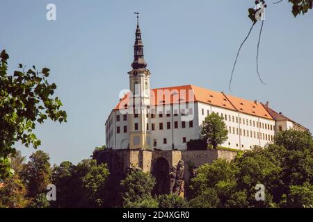 Decin castello, repubblica Ceca Foto Stock