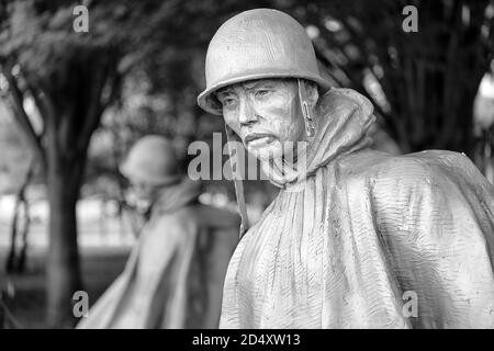 Il memoriale dei veterani della guerra coreana a Washington DC Foto Stock
