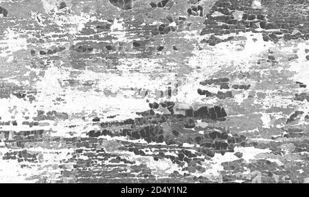 Sfondo in legno dipinto d'epoca scheggiato con vernice spellante e ruvida texture Foto Stock