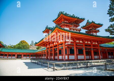 Heian Shrine situato a Sakyō-ku, Kyoto, Giappone Foto Stock