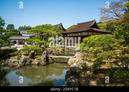 Tempio di Ginkaku-ji a Kyōto, Giappone Foto Stock