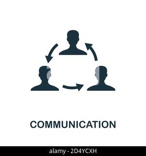 Icona comunicazione. Elemento semplice della collezione di abilità di vita. Icona comunicazione piena per modelli, infografiche e altro ancora Illustrazione Vettoriale