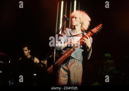 Nick uova di Kajagoogoo vivono a Hammerswithh Odeon. Londra, 22 maggio 1984 | utilizzo in tutto il mondo Foto Stock