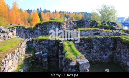 Kajaaninlinnan raunio, Kajaani Foto Stock