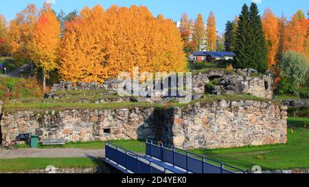 Kajaaninlinnan raunio, Kajaani Foto Stock