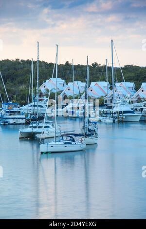 Bahamas, Isole Abaco, Elbow Cay, Hope Town, Hope Town Inn & Marina Foto Stock