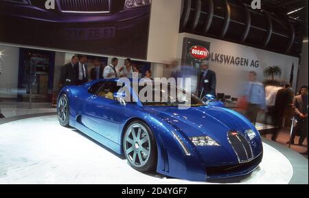 Concept car Bugatti 18/3 Chiron al Frankfurt Motor 1999 mostra Foto Stock