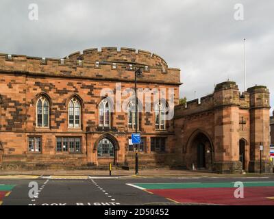 Carlisle Citadel un'ex fortezza medievale su English Street a Carlisle, Cumbria torre è di grado i elencato Cumbria Inghilterra UK Foto Stock