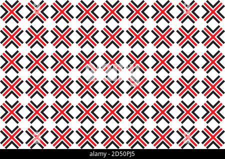 mosaico colorato con motivo ricorrente su sfondo bianco Illustrazione Vettoriale