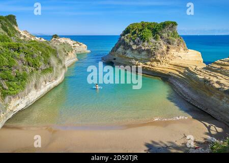 Canal D’amour, Sidari, Isola di Corfù, Grecia Foto Stock