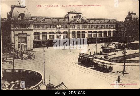 Toulouse Haute Garonne, la Gare Matabiau, Straßenbahn, Bahnhof | utilizzo in tutto il mondo Foto Stock