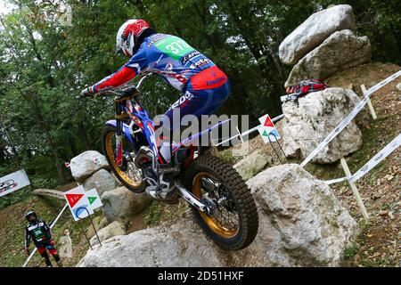 Harry Hemingway (Beta / trial 125) durante il Campionato del mondo di prova Hertz FIM (round 4) al circuito Moto Club Lazzate il 11 ottobre 2020 a Lazzate Foto Stock