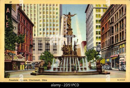 Cincinnati Ohio, Fountain Square, RKO Albee | utilizzo in tutto il mondo Foto Stock