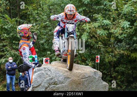 Takahisa Fujiinami (Montesa / Trial GP) durante il Campionato del mondo Hertz FIM Trial (round 4) sul circuito Moto Club Lazzate il 11 ottobre 2020 a la Foto Stock