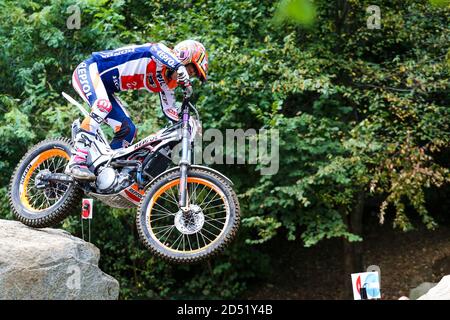 Takahisa Fujiinami (Montesa / Trial GP) durante il Campionato del mondo Hertz FIM Trial (round 4) sul circuito Moto Club Lazzate il 11 ottobre 2020 a la Foto Stock