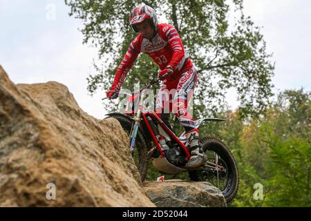 Jorge Casales (gas gas / Trial GP) durante il Campionato del mondo Hertz FIM Trial (round 4) sul circuito Moto Club Lazzate il 11 ottobre 2020 a Lazzate Foto Stock