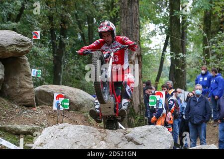 Jorge Casales (gas gas / Trial GP) durante il Campionato del mondo Hertz FIM Trial (round 4) sul circuito Moto Club Lazzate il 11 ottobre 2020 a Lazzate Foto Stock