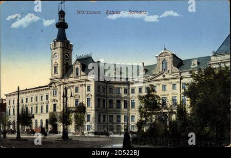 Warszawa Warschau Polen, Ratusz, Blick auf das Rathaus | utilizzo in tutto il mondo Foto Stock