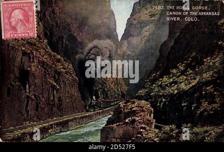 Colorado, la Royal Gorge, Canon del fiume Arkansas, Lokomotiva | utilizzo in tutto il mondo Foto Stock