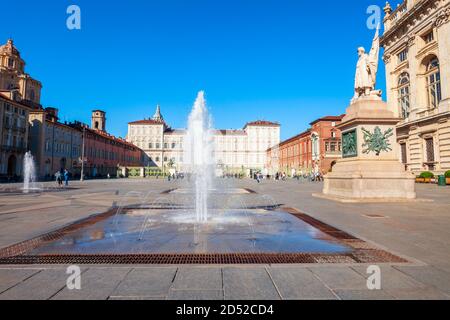 Piazza Madama o Piazza del Castello nella città di Torino e Regione Piemonte Foto Stock