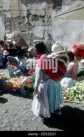 La Paz, Bolivia nel 1995. Foto Stock