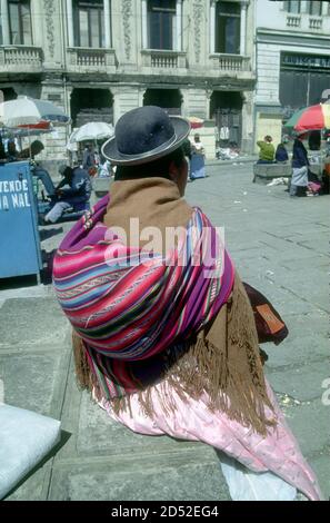 La Paz, Bolivia nel 1995. Foto Stock