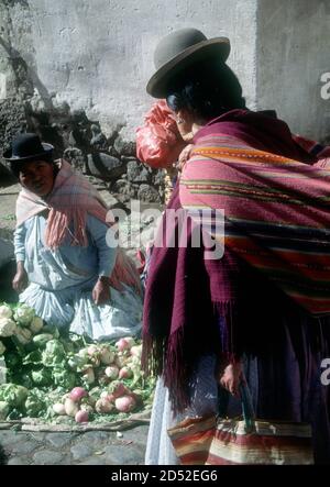 La Paz, Bolivia nel 1995. Foto Stock