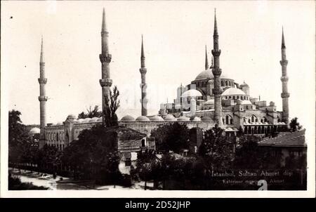 Istanbul Türkei, Blick auf die Sultan Ahmed Moschee, Minarette | utilizzo in tutto il mondo Foto Stock
