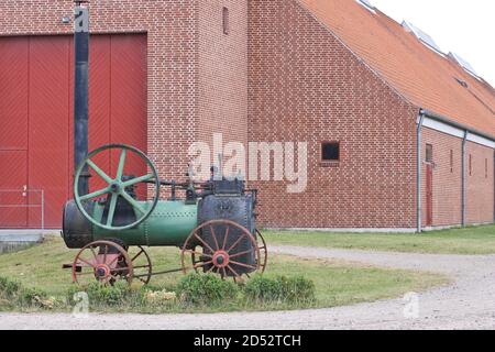 Vecchi trattori in un museo in danimarca: gammel Elstrup Foto Stock