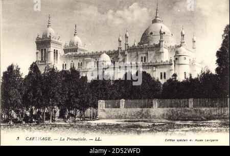 Carthage Tunesien, la Primatiale, Blick auf die Kathedrale | utilizzo in tutto il mondo Foto Stock