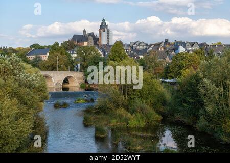 Il vecchio ponte di Lahn a Wetzlar Foto Stock