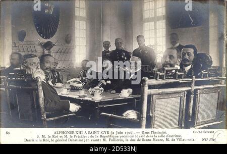 König Alfons XIII. Von Spanien, Émile François Loubet, 2 Juin 1905 | utilizzo in tutto il mondo Foto Stock