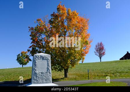 Monumento a Thaddeus Kosciuszko nel Parco storico Nazionale di Saratoga, Saratoga Springs, NY Foto Stock