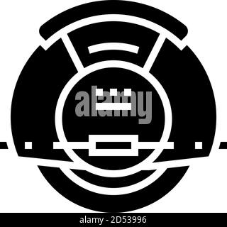 illustrazione vettoriale dell'icona glifo elettrico a tacco unico Illustrazione Vettoriale