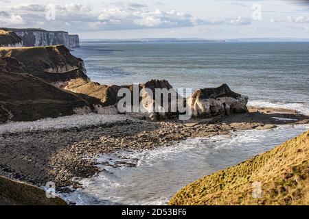 Flamborough Head sulla costa a nord di Humberside Foto Stock