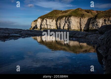 Flamborough Head sulla costa a nord di Humberside Foto Stock