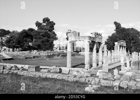 Artemis tempio a vravrona Atene grecia Foto Stock