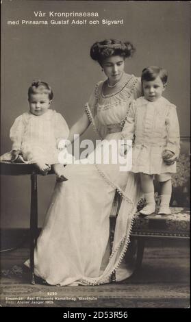 Margherita di Connaught, Ehefrau Gustav VI. Adolf v. Schweden, Gustaf Adolf | utilizzo in tutto il mondo Foto Stock