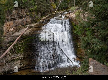 Ousel Falls Park Trail nella Custer Gallatin National Forest, Montana. STATI UNITI. Torna al concetto di natura. Foto Stock