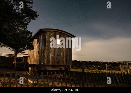 Capanna dei pastori nel Northumberland (Regno Unito) Febbraio 2019 Foto Stock