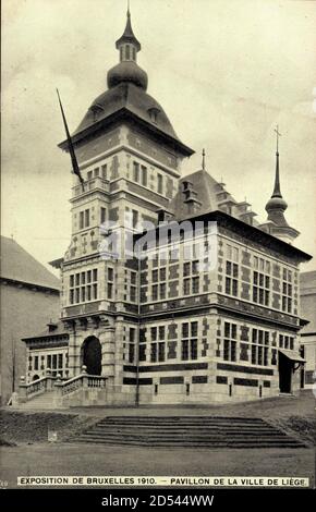 Brüssel Weltausstellung 1910, Pavillon de la Ville de Liegi | utilizzo in tutto il mondo Foto Stock