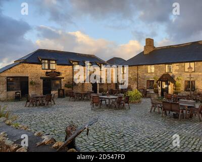 Jamaica Inn è una locanda tradizionale su Bodmin Moor in Cornovaglia, Regno Unito. 11/010/2020 originariamente costruito come locanda per il coaching nel 1750, e fu associato Foto Stock