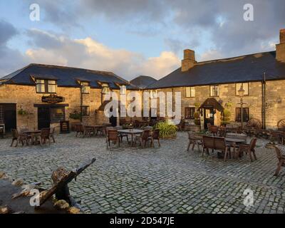 Jamaica Inn è una locanda tradizionale su Bodmin Moor in Cornovaglia, Regno Unito. 11/010/2020 originariamente costruito come locanda per il coaching nel 1750, e fu associato Foto Stock