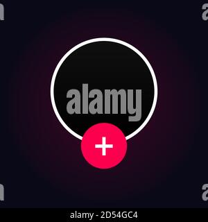 Interfaccia Avatar profilo TikTok. Interfaccia icona. Aggiungi foto Illustrazione Vettoriale