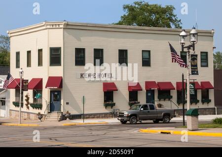 Green Lake, Wisconsin, USA 3 giugno 2011: Storico Keipe Hotel a Green Lake Wisconsin Stati Uniti. Si tratta di un hotel popolare per i visitatori della citta'. Foto Stock